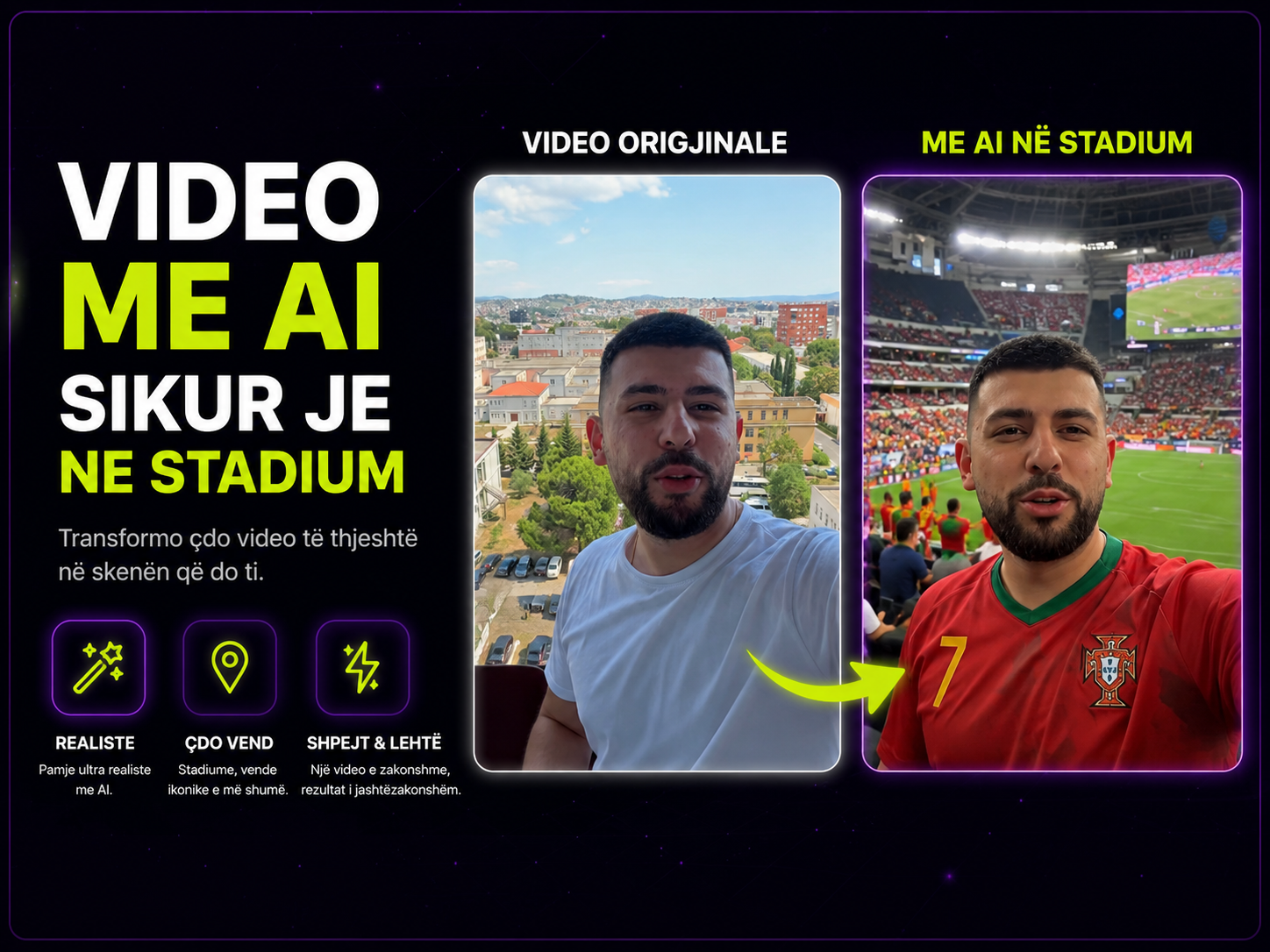 VIDEO ME AI SIKUR JE NE STADIUM